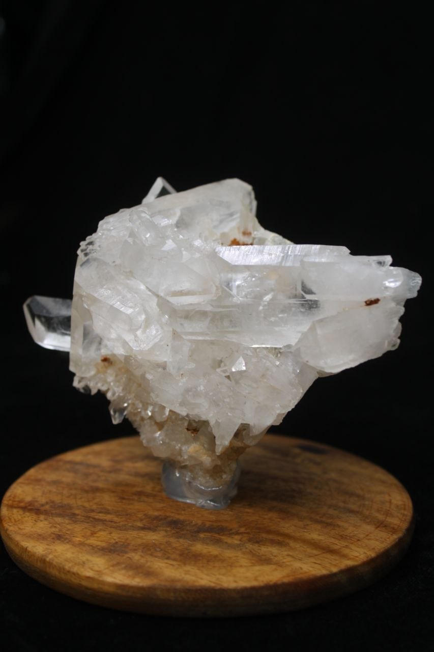 470G NATURAL HIMALAYAN CLEAR QUARTZ CLUSTER CRYSTAL HIMACHAL INDIA 14X9X7CM