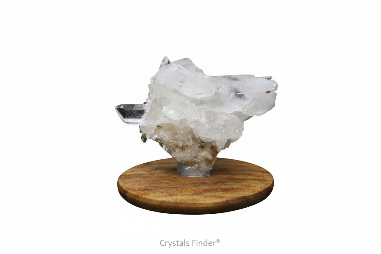 470G NATURAL HIMALAYAN CLEAR QUARTZ CLUSTER CRYSTAL HIMACHAL INDIA 14X9X7CM