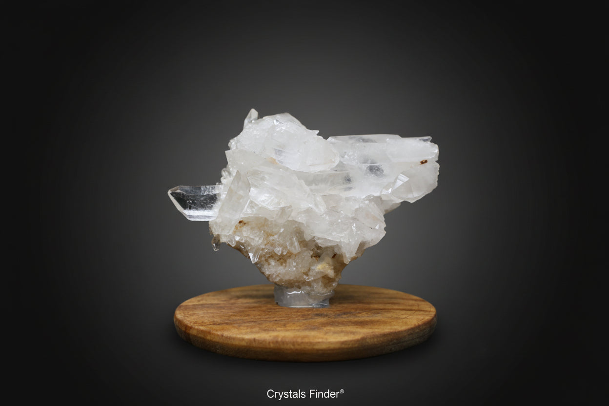 470G NATURAL HIMALAYAN CLEAR QUARTZ CLUSTER CRYSTAL HIMACHAL INDIA 14X9X7CM