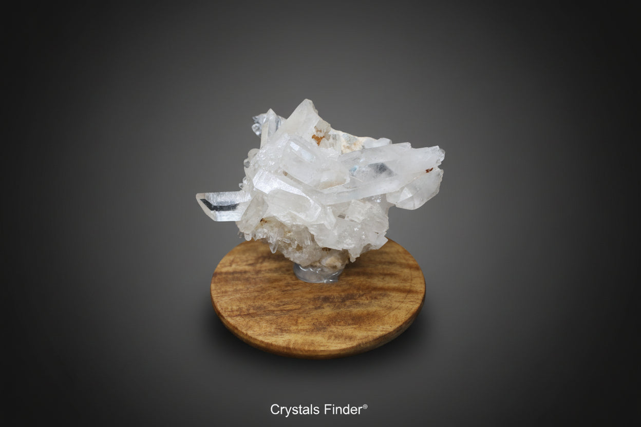 470G NATURAL HIMALAYAN CLEAR QUARTZ CLUSTER CRYSTAL HIMACHAL INDIA 14X9X7CM