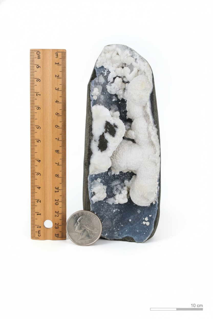 Exquisite Botryoidal Chalcedony Geode Specimen - 800g Natural Crystal