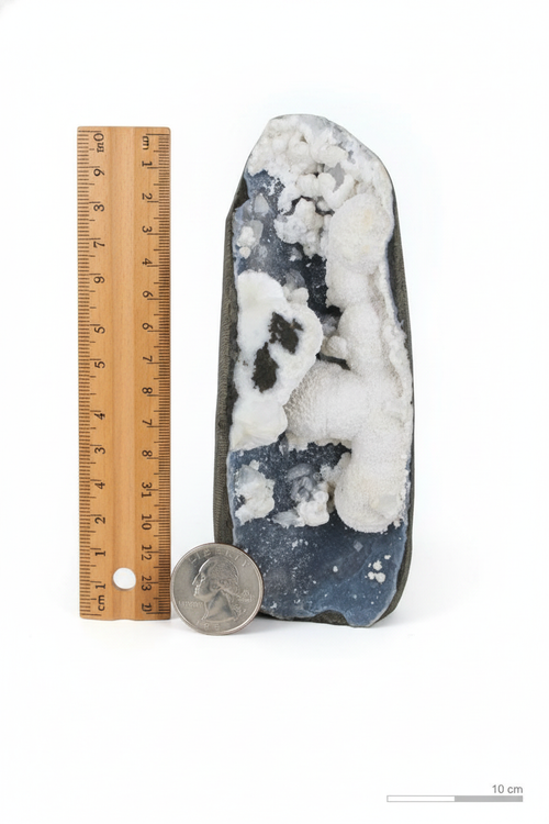 Exquisite Botryoidal Chalcedony Geode Specimen - 800g Natural Crystal