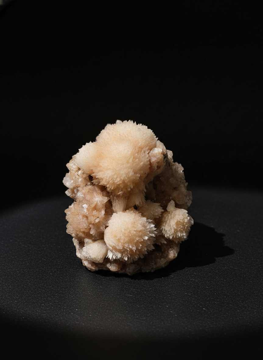 Stilbite Crystal Cluster Specimen 800g Peach Zeolite Mineral India